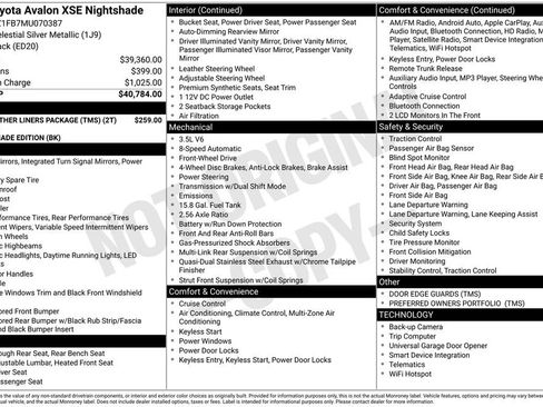 Used 2021 Toyota Avalon XSE image 17