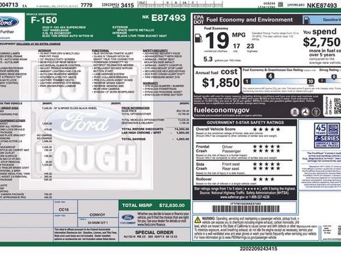 Used 2022 Ford F150 Lariat w/ Equipment Group 502A High AWD/4WD image 9