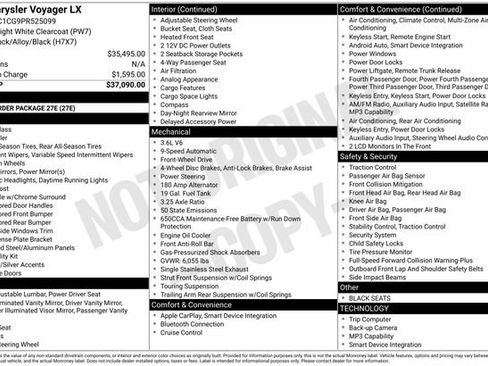 Used 2023 Chrysler Voyager LX image 46