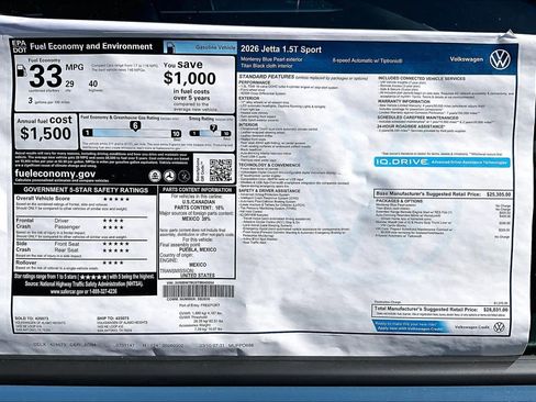 New 2026 Volkswagen Jetta Sport image 18