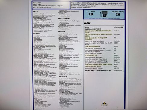 Used 2015 RAM 3500 Laramie Longhorn w/ Protection Group image 16