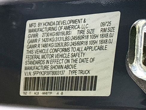 New 2026 Honda Ridgeline RTL image 25