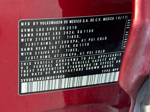 Used 2018 Volkswagen Tiguan S AWD/4WD image 28