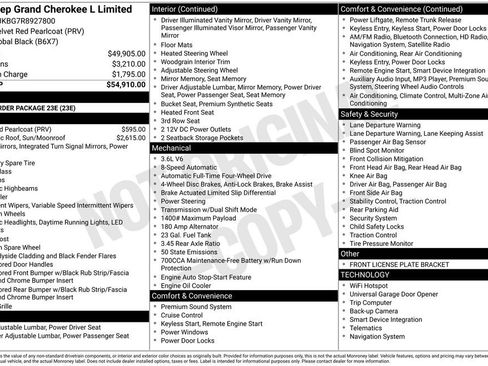 Used 2024 Jeep Grand Cherokee L Limited AWD/4WD image 27