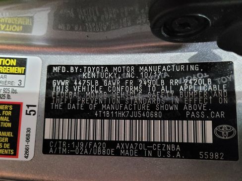 Used 2018 Toyota Camry LE w/ Convenience Package image 33