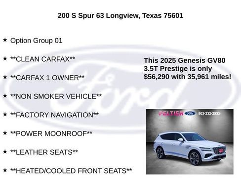 Used 2025 Genesis GV80 3.5T Prestige AWD/4WD image 5