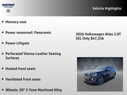 New 2026 Volkswagen Atlas SEL image 7
