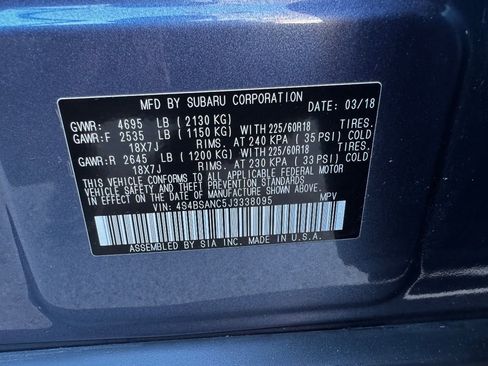 Used 2018 Subaru Outback 2.5i Limited image 34