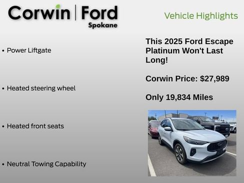 Used 2025 Ford Escape Platinum AWD/4WD image 12