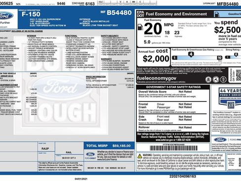 Used 2021 Ford F150 Lariat w/ Equipment Group 501A Mid image 4