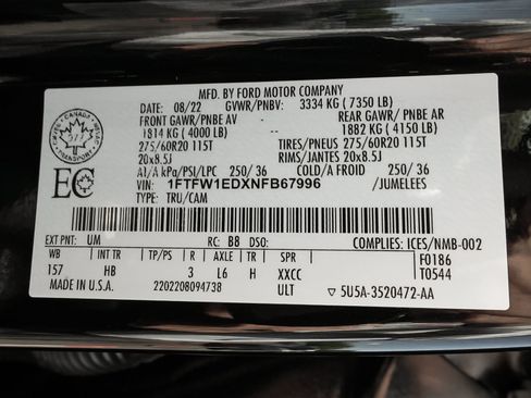 Used 2022 Ford F150 Lariat w/ Equipment Group 502A High AWD/4WD image 14