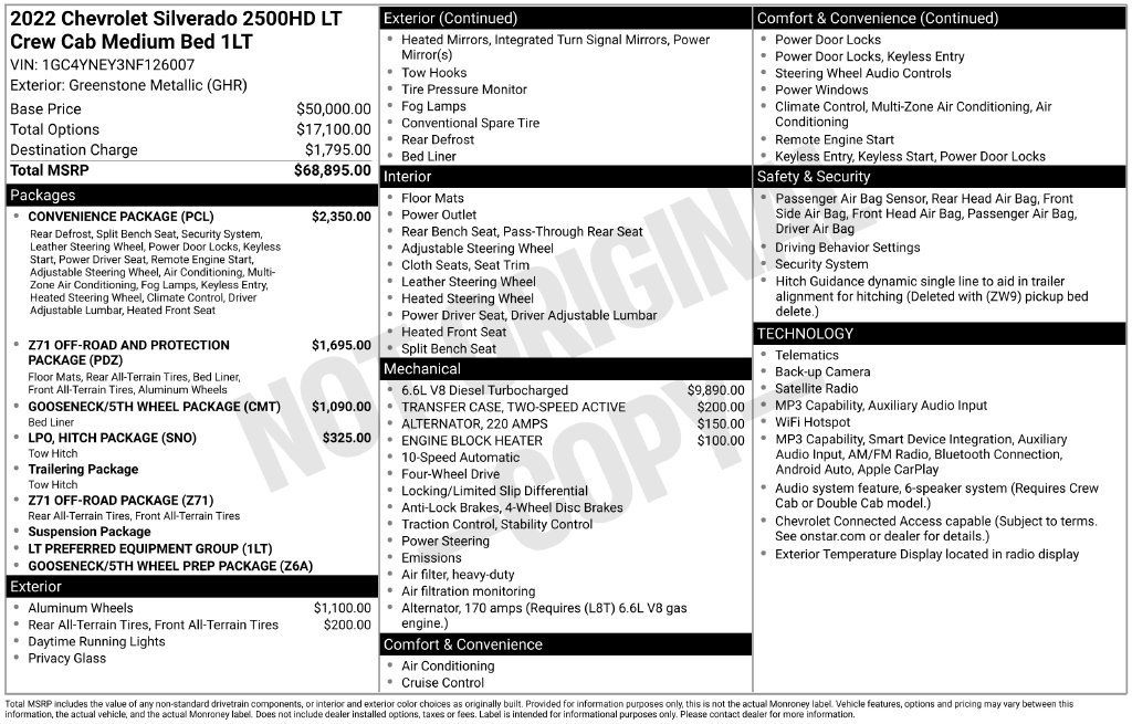 Used 2022 Chevrolet Silverado 2500 LT w/ Convenience Package AWD/4WD image 7