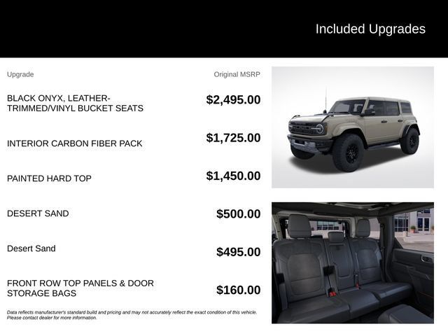 New 2026 Ford Bronco Raptor w/ Interior Carbon Fiber Pack AWD/4WD image 5