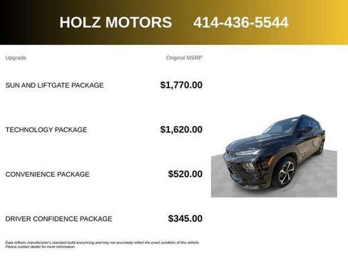 Certified 2023 Chevrolet TrailBlazer RS w/ Sun and Liftgate Package AWD/4WD image 5