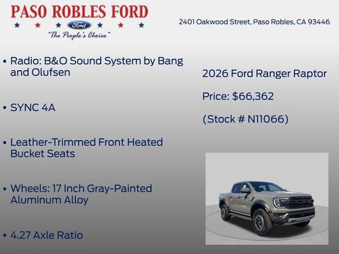 New 2026 Ford Ranger Raptor AWD/4WD image 12