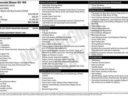 Used 2024 Chevrolet Blazer RS AWD/4WD image 19