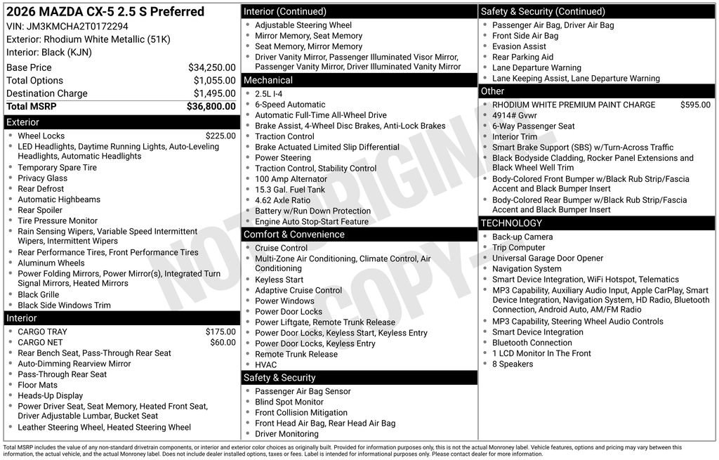 New 2026 MAZDA CX-5 Preferred AWD/4WD image 34