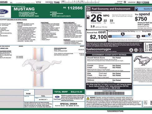 Used 2024 Ford Mustang Coupe RWD image 2