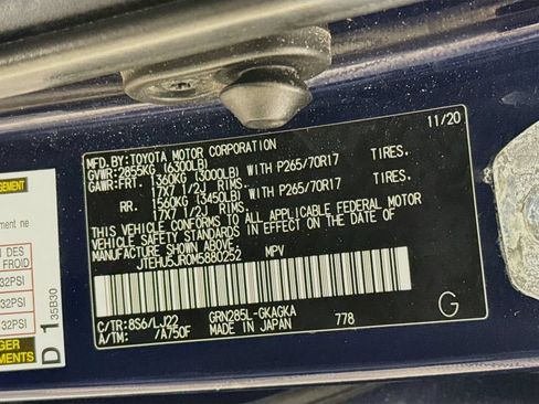 Certified 2021 Toyota 4Runner Venture AWD/4WD image 33