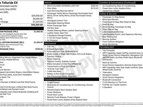 Used 2021 Kia Telluride EX w/ EX Premium Package image 3