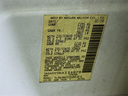 Used 2020 Nissan Murano SL w/ Moonroof Package image 37