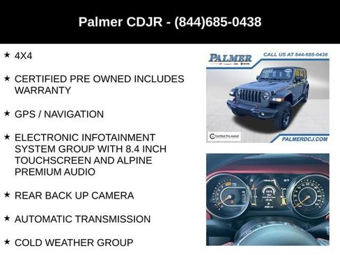 Certified 2023 Jeep Wrangler Unlimited Rubicon w/ Cold Weather Group image 6
