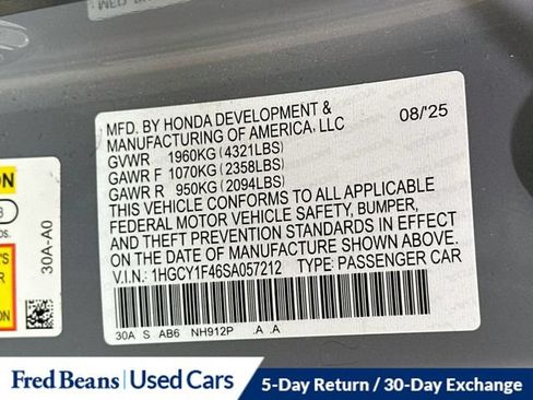 Used 2025 Honda Accord SE image 37