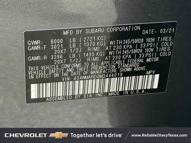 Used 2021 Subaru Ascent Touring AWD/4WD image 41