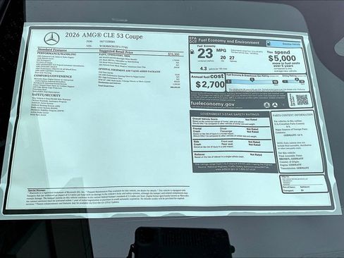 New 2026 Mercedes-Benz CLE 53 AMG 4MATIC Coupe image 14