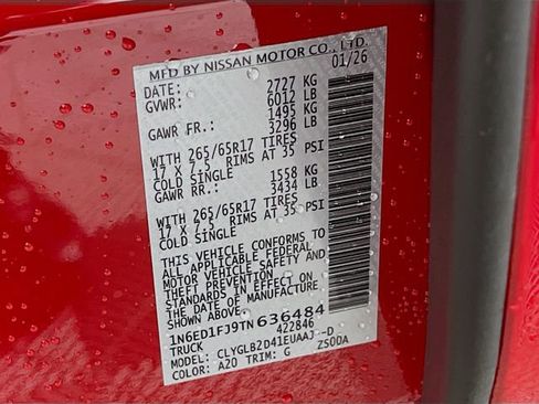 New 2026 Nissan Frontier SV image 21