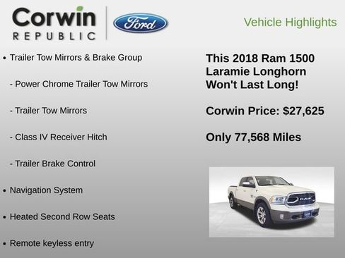Used 2018 RAM 1500 Laramie Longhorn w/ Longhorn Southfork Package image 6