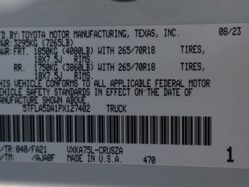 Used 2023 Toyota Tundra SR5 w/ SX Package image 48