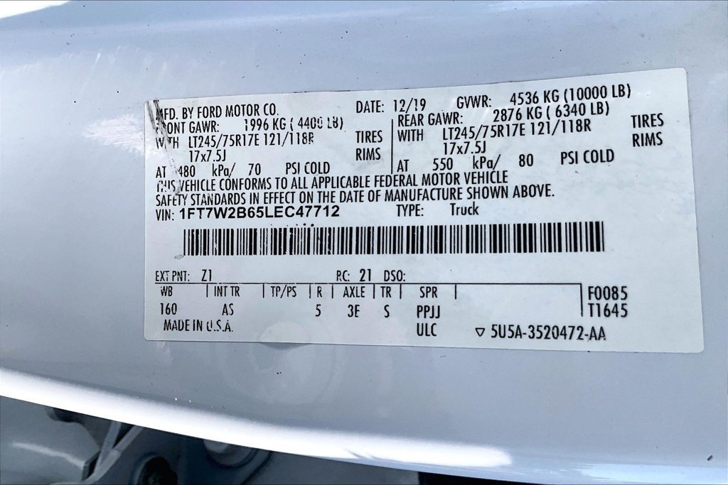 Used 2020 Ford F250 XL w/ Power Equipment Group AWD/4WD image 3