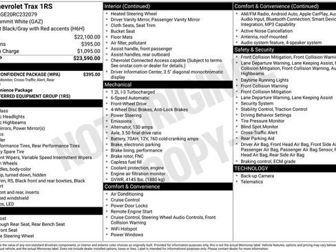 Certified 2024 Chevrolet Trax RS w/ Driver Confidence Package image 3