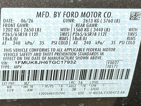 New 2026 Ford Explorer Tremor AWD/4WD image 47
