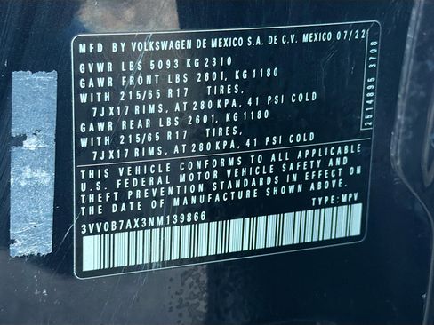 Used 2022 Volkswagen Tiguan S AWD/4WD image 12