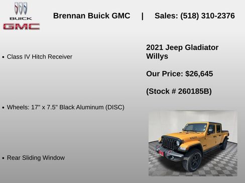 Used 2021 Jeep Gladiator Sport AWD/4WD image 27