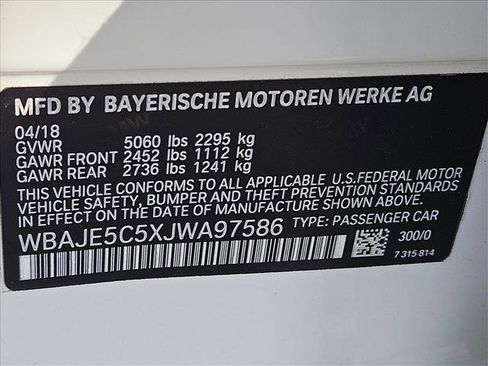 Used 2018 BMW 540i w/ M Sport Package image 24