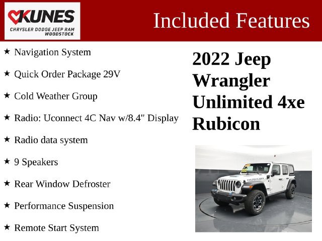Used 2022 Jeep Wrangler Unlimited Rubicon 4xe w/ Cold Weather Group AWD/4WD image 3