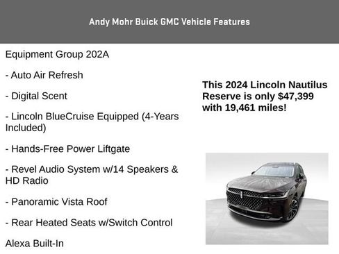 Used 2024 Lincoln Nautilus Reserve w/ Equipment Group 202A AWD/4WD image 8