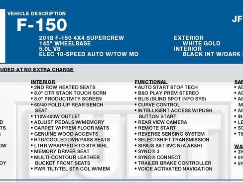 Used 2018 Ford F150 Platinum w/ Equipment Group 701A Luxury AWD/4WD image 15