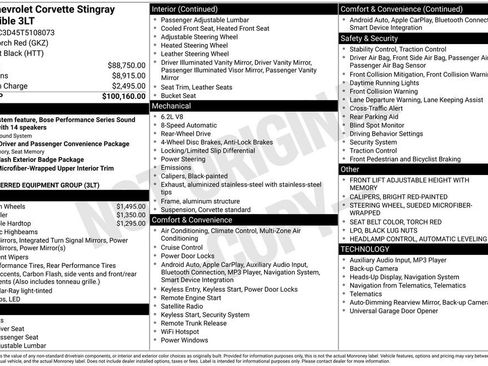 New 2026 Chevrolet Corvette Stingray Premium Conv w/ 3LT RWD image 25