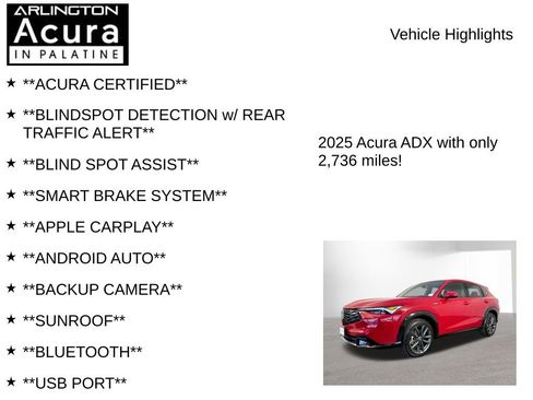 Certified 2025 Acura ADX A-Spec image 7