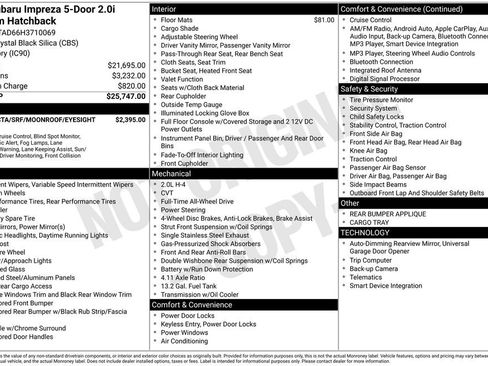 Used 2017 Subaru Impreza 2.0i Premium image 41
