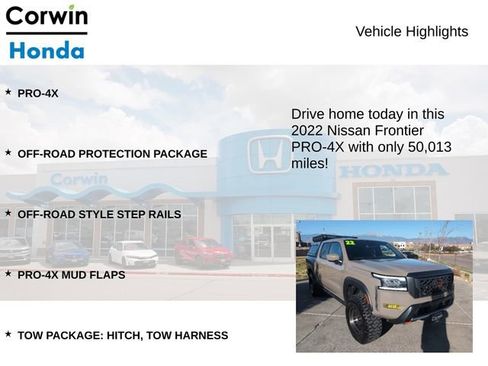 Used 2022 Nissan Frontier PRO-4X w/ Technology Package AWD/4WD image 7