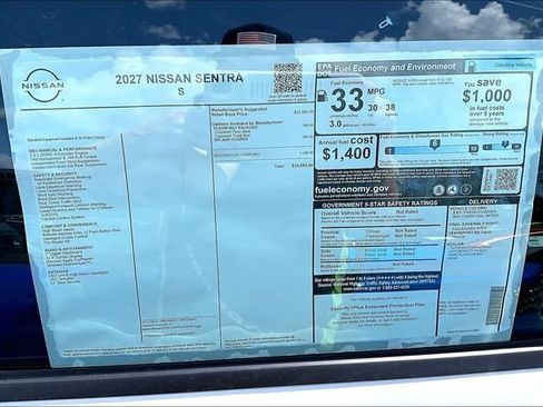 New 2027 Nissan Sentra S w/ Floor Mat Package FWD image 40