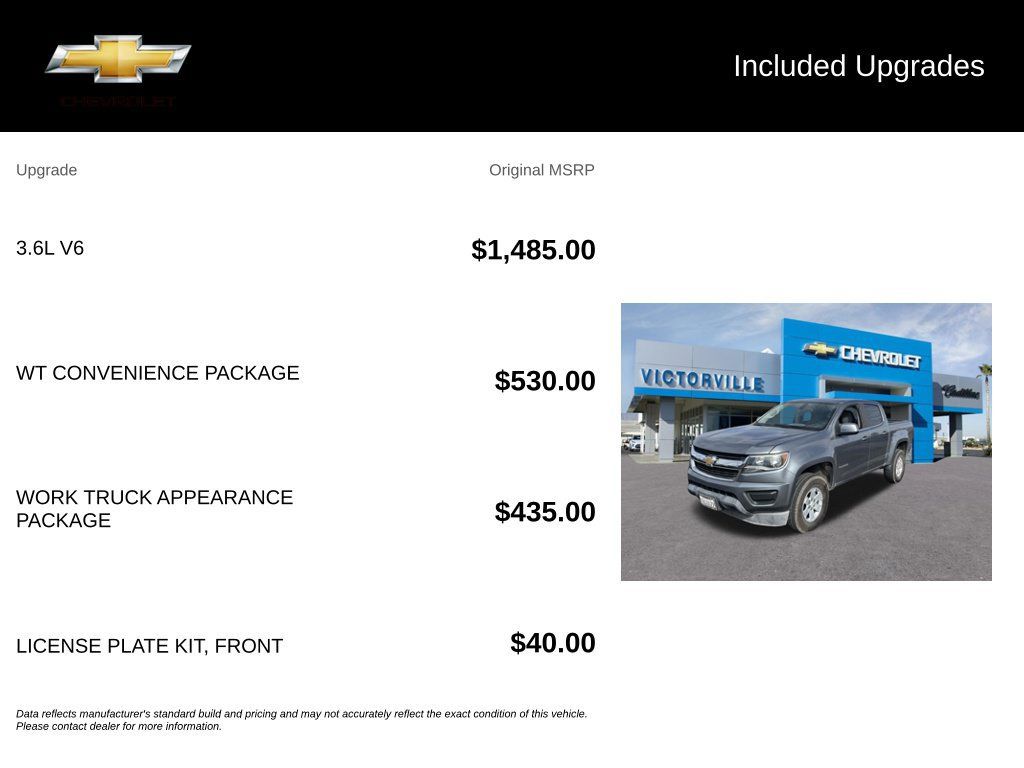 Used 2020 Chevrolet Colorado W/T w/ WT Convenience Package RWD image 5