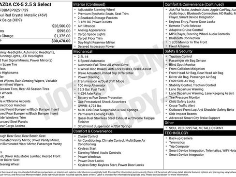 Certified 2023 MAZDA CX-5 AWD 2.5 S w/ Select Package image 10