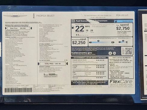 New 2026 Chrysler Pacifica Select w/ S Appearance Package image 17