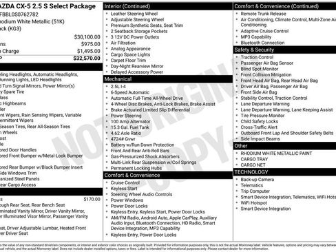 New 2025 MAZDA CX-5 AWD 2.5 S w/ Select Package image 32